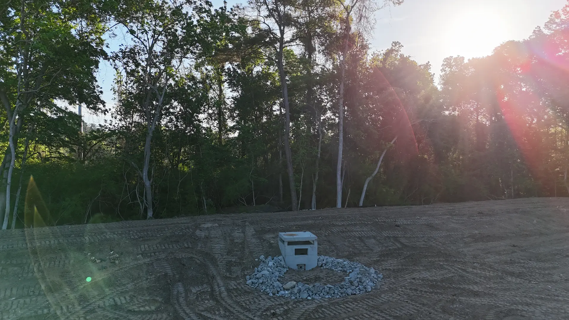 Completed grading with stormwater management infrastructure